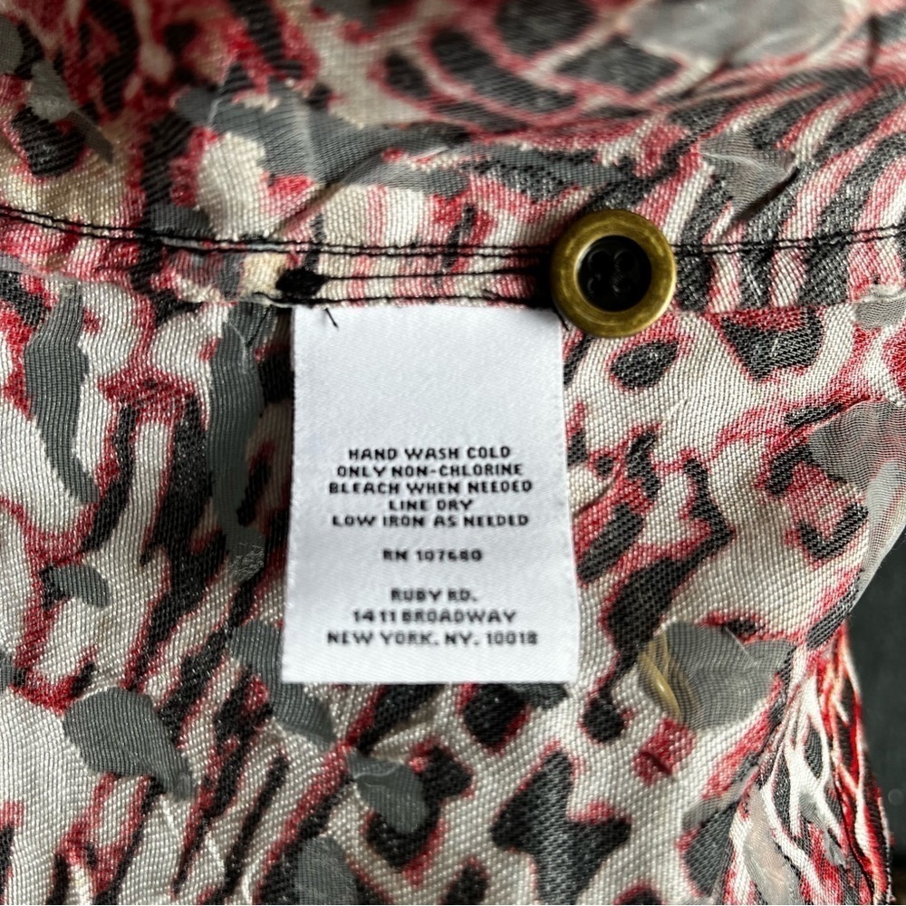 Ruby Rd Animal Print With Sheer Cutouts Jacket Bu… - image 3